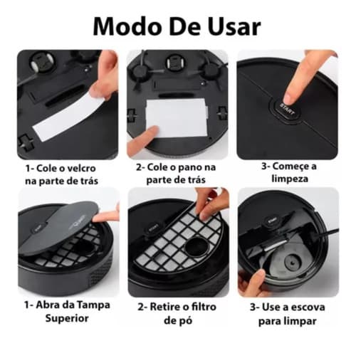 Sweepmax Pro - Robô Aspirador Inteligente Preto — imagem 5