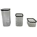 Kit 3 Potes Herméticos Transparentes com Tampa Preta – Organizadores para Mantimentos, Cozinha e Despensa em Tamanhos Variados
