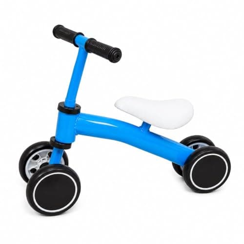 Bicicleta Infantil de Equilíbrio Azul com 4 Rodas e Sem Pedal – Bike Infantil para Coordenação Motora e Primeiros Passos - Acima de 12 meses — imagem 2