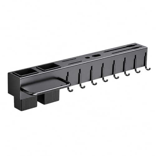Suporte Organizador de Cozinha Cinza com 6 Ganchos, Porta-Utensílios e Compartimentos – Organizador de Parede para Facas, Talheres e Acessórios — imagem 2