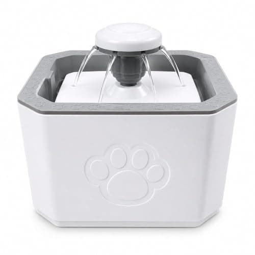 Fonte Bebedouro para Cães e Gatos 20 cm com 3 Modos de Fluxo – Bebedouro de Água para Pets Branco e Cinza — imagem 2