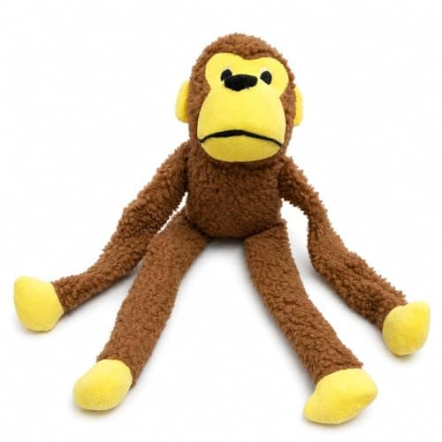 Brinquedo Pet Macaco de Pelúcia 45 cm com Apito – Mordedor Interativo para Cães, com Braços e Pernas Longas — imagem 2