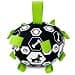 Bola de Pelúcia para Pets com Sino e Alças – Brinquedo Interativo para Cães e Gatos Preto e Verde