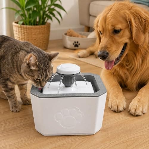 Fonte Bebedouro para Cães e Gatos 20 cm com 3 Modos de Fluxo – Bebedouro de Água para Pets Branco e Cinza — imagem 7