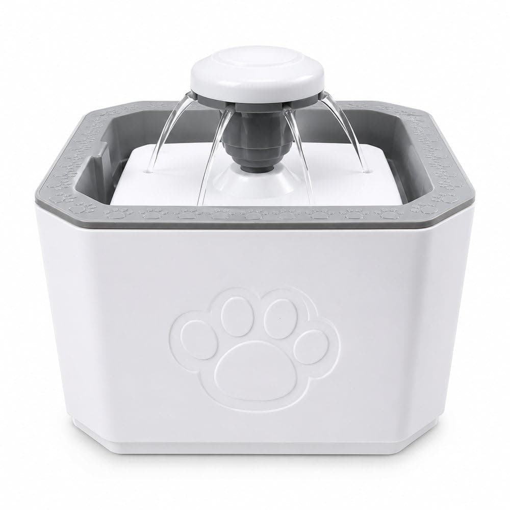 Fonte Bebedouro para Cães e Gatos 20 cm com 3 Modos de Fluxo – Bebedouro de Água para Pets Branco e Cinza — imagem 3