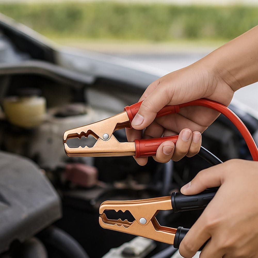 Kit 2 Cabos para Chupeta de Bateria Automotiva 300A 2,2 Metros – Cabo Auxiliar de Partida com Garras para Carro e Veículosm — imagem 4