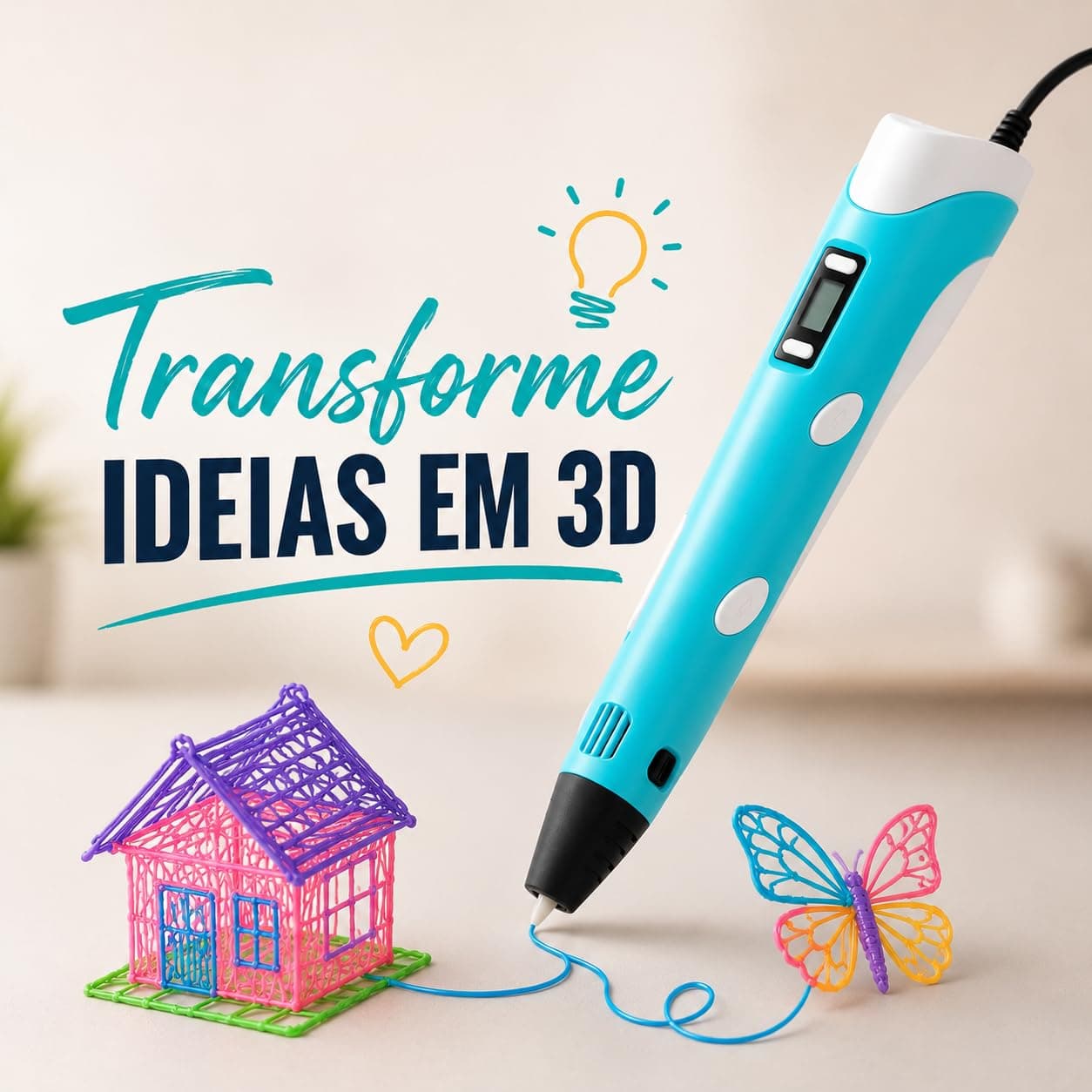 Caneta 3D LCD para Impressão 3D, Kit com Filamento PLA, Ajuste de Temperatura e Velocidade, Caneta Criativa para Crianças, Adultos, Artes, Modelagem e Projetos Escolares — imagem 7