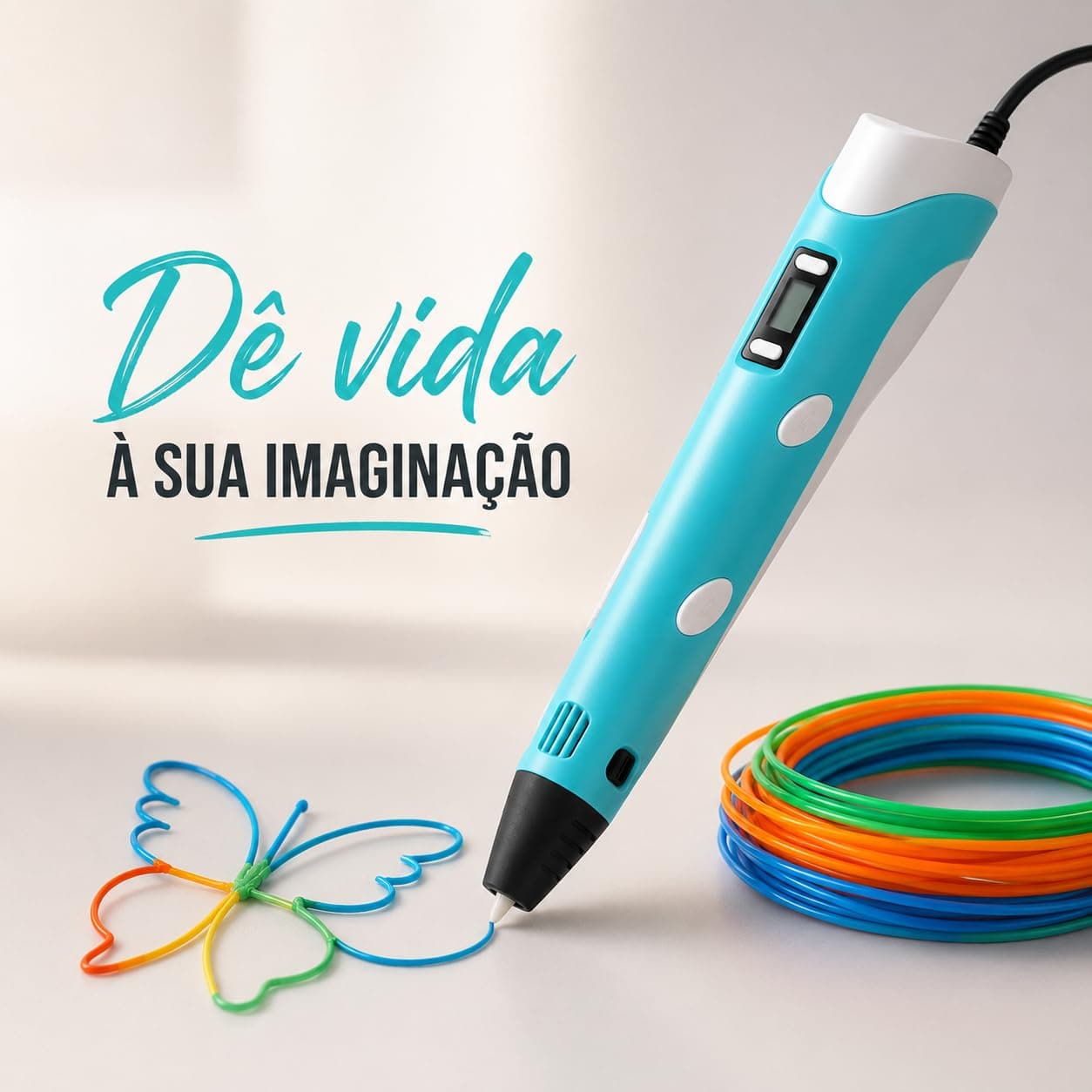 Caneta 3D LCD para Impressão 3D, Kit com Filamento PLA, Ajuste de Temperatura e Velocidade, Caneta Criativa para Crianças, Adultos, Artes, Modelagem e Projetos Escolares — imagem 5